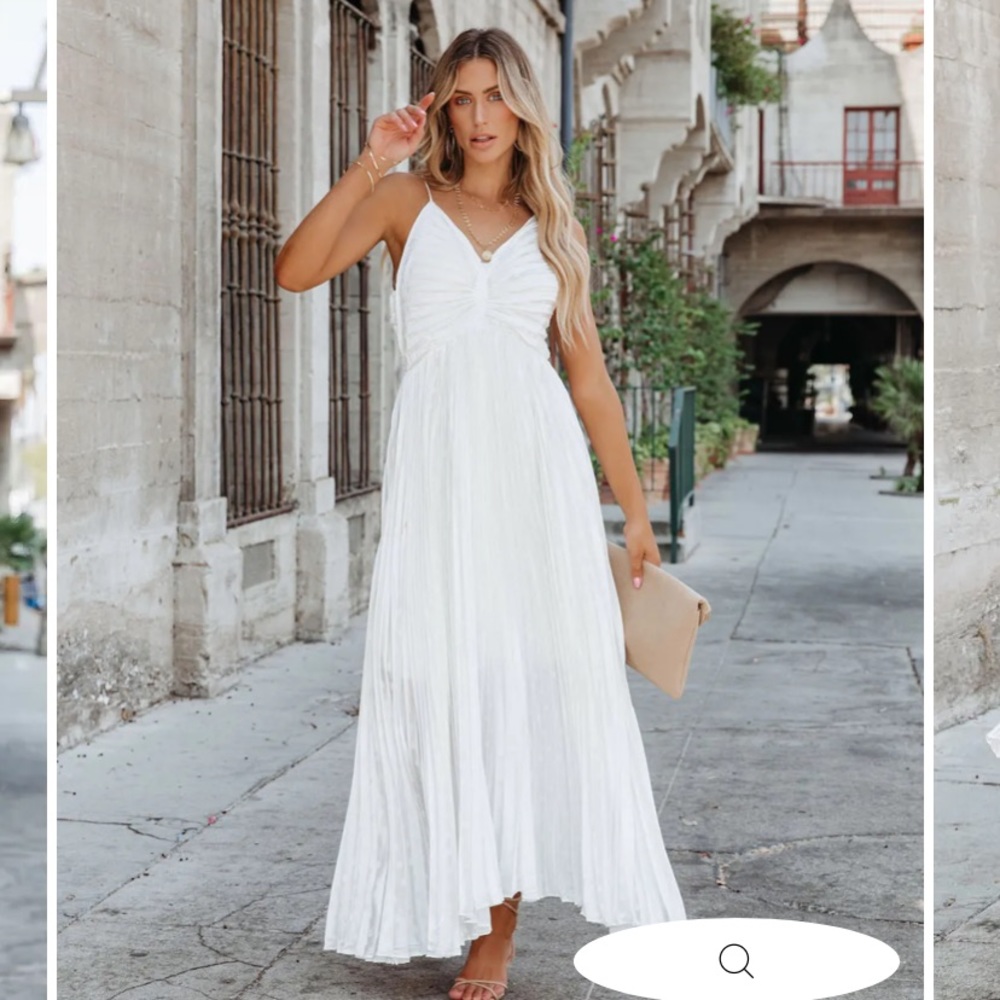Marilynn pleated polka dot maxi dress